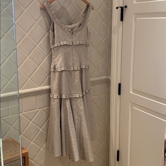 Gold Formal long Dress 4 ROSS MAYER prom wedding - Picture 6 of 9